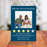 Brother birthday funny fake review photo Card<br><div class="desc">Put a smile on a face with this funny brother 4 star review photo birthday card! - Simply click to personalise this design 🔥 My promises - This design is unique - It is designed with you in mind 🙏 Thank you for supporting my small business - If you would...</div>