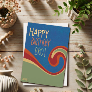 Brother Birthday Modern Abstract Inspirivity Card