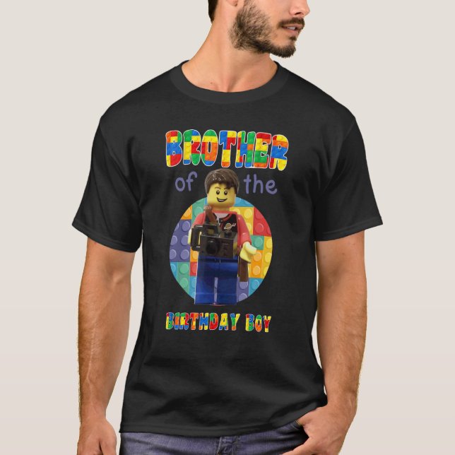 Brother Brick Builder  Blocks Master Builder T-Shirt (Front)
