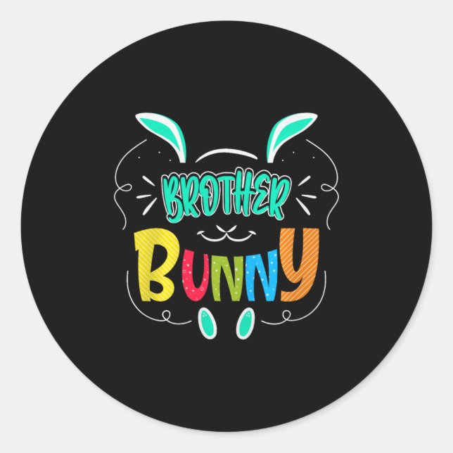 Brother Bunny Premium Tri-blend  Classic Round Sticker (Front)
