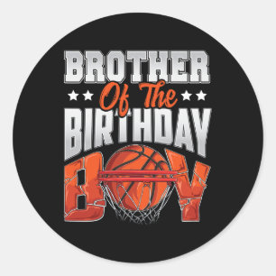Brother Bysketbyll Birthday Boy Family Byller B-da Classic Round Sticker