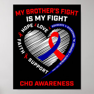 Brother Chd Awareness Congenital Heart Disease Def Poster