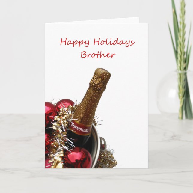 Brother Christmas Card with ornaments (Front)