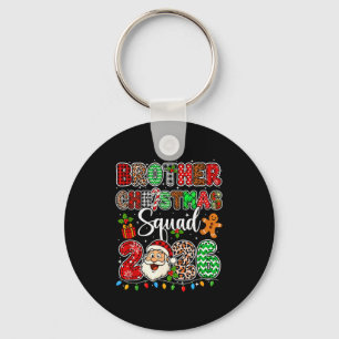 Brother Christmas Crew 2026 Leopard Funny Santa Fa Key Ring