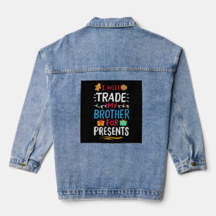 Brother Christmas Denim Jacket