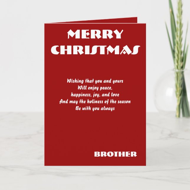 Brother Christmas greeting cards (Front)