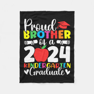 Brother Cl Of 2024 Kindergarten Graduate Graduatio Fleece Blanket