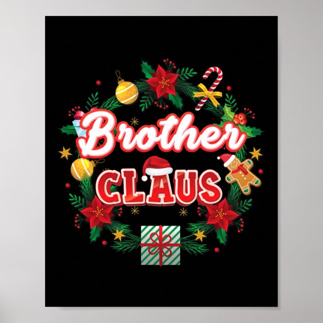 Brother Claus Christmas Santa Laurel Wreath Mistle Poster (Front)