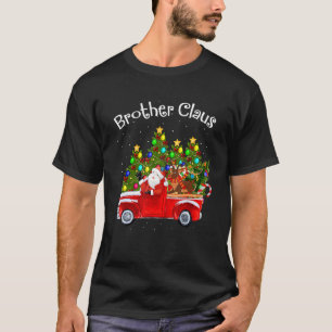 Brother Claus Riding Car Santa Pickup Reindeer & C T-Shirt