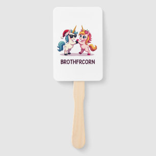 Brother-corn Unicorn Matching Family Pajama Christ Hand Fan