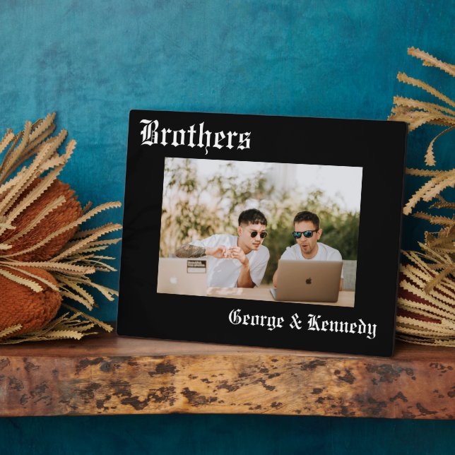 Brother Custom Photo Keepsake Gift Brother Script  Plaque (Side)
