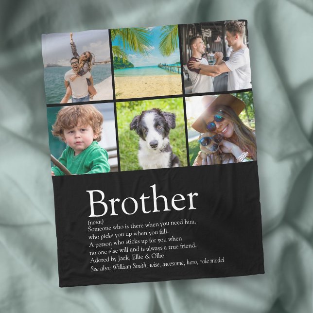 Brother Definition Cool Fun Photo Collage Fleece Blanket (Brother Definition Cool Fun Photo Collage Fleece Blanket)