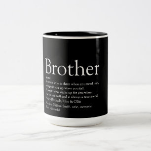 Brother Definition Modern Fun Two-Tone Coffee Mug