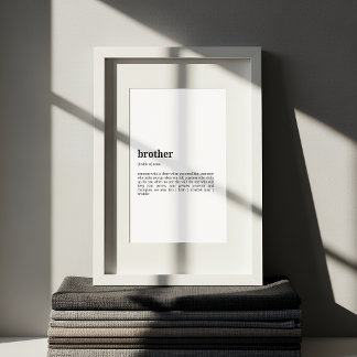 Brother Definition Poster – Gift for Brother