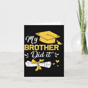 Brother did funny graduation proud brother card