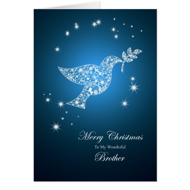 Brother, Dove of peace Christmas card (Front)