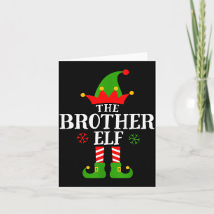Brother Elf Funny Matching Family Group Christmas Card