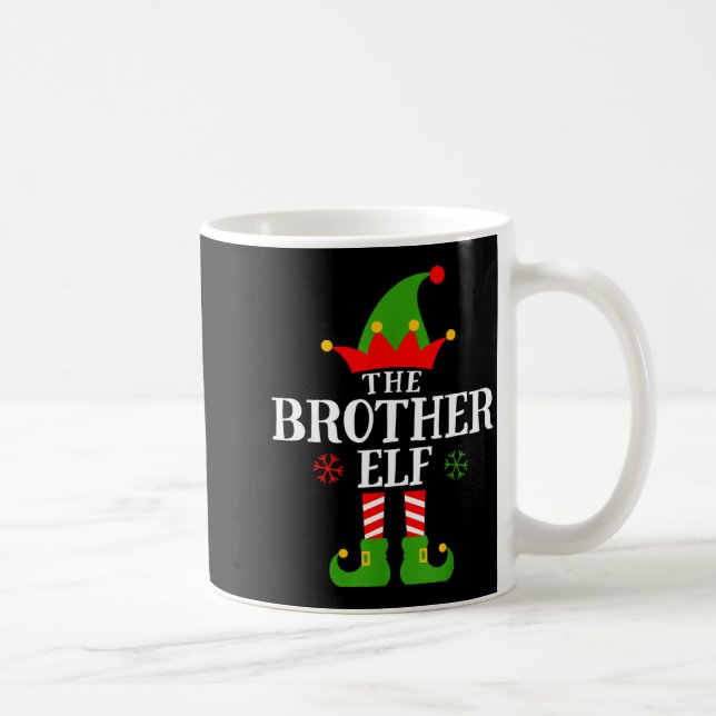Brother Elf Funny Matching Family Group Christmas  Coffee Mug (Right)