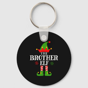 Brother Elf Funny Matching Family Group Christmas  Key Ring