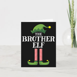Brother Elf Matching Family Group Christmas Party Card