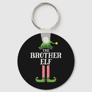 Brother Elf Matching Family Group Christmas Party Key Ring