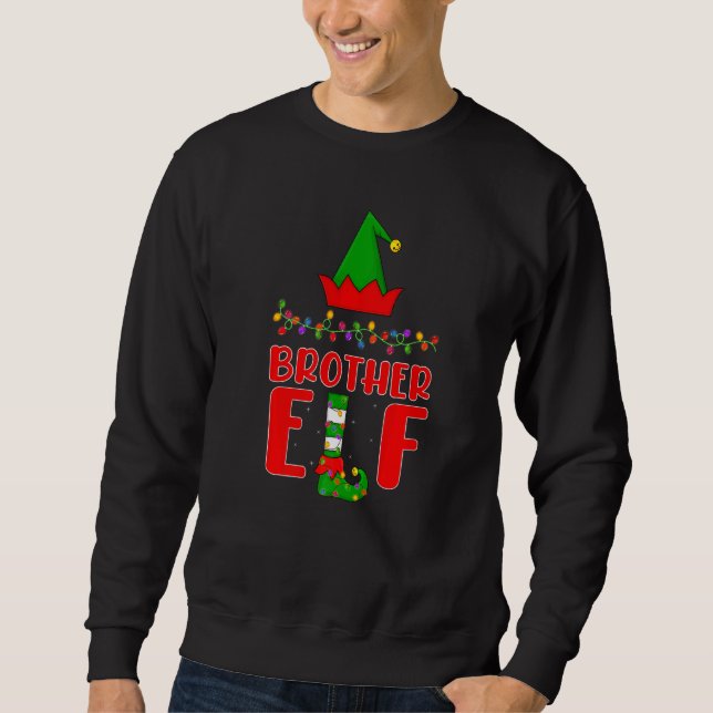 Brother Elf Matching Family Lighting Christmas Sweatshirt (Front)