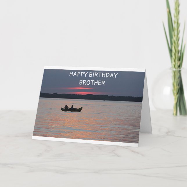 BROTHER ENJOY YOUR BIRTHDAY OUT ON THE WATER CARD (Front)