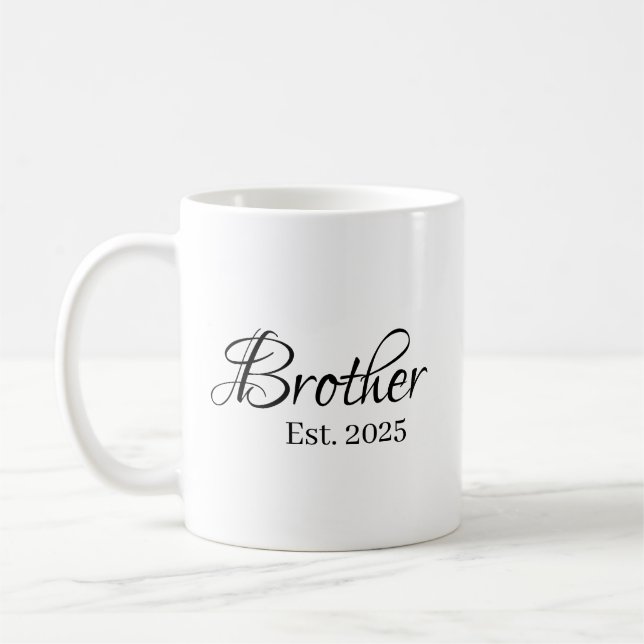 Brother Est. Year – Established Brother Milestone Coffee Mug (Left)