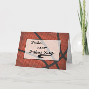 Brother Fathers Day Basketball Large Distressed C Card