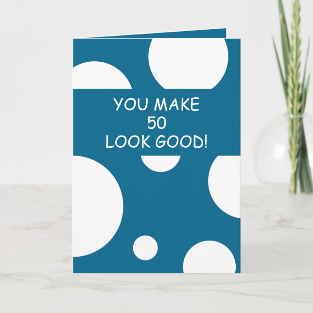 Brother Funny Joke Blue Personalised 50th Birthday Card (Front)