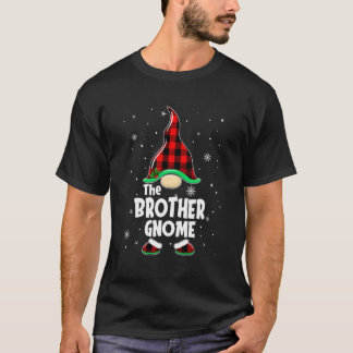 Brother Gnome Buffalo Plaid Matching Family Christ T-Shirt
