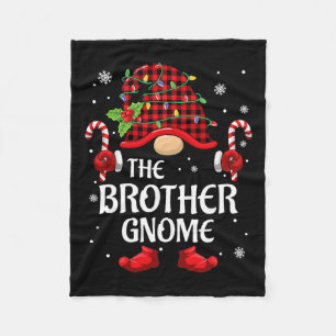 Brother Gnome Matching Christmas Pjs For Family  Fleece Blanket