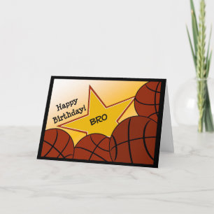 Brother - Happy Birthday Basketball Loving Bro! Card