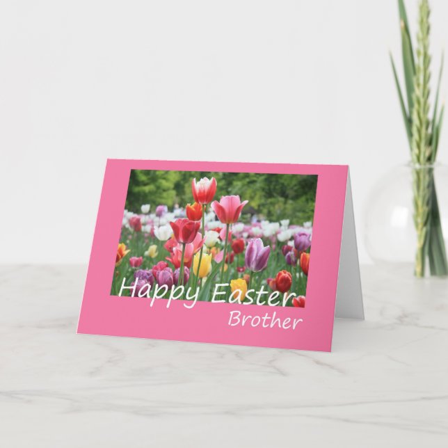 Brother Happy Easter Tulip card (Front)