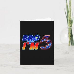 Brother Im 6th Birthday Boy Family Matching Party Card