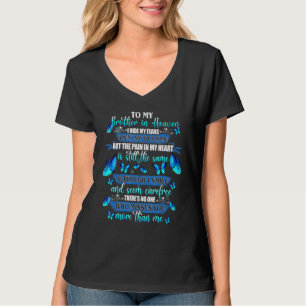 Brother In Heaven I Hide My Tears Who Miss You Mor T-Shirt