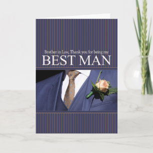 Brother in Law best man thank you Card
