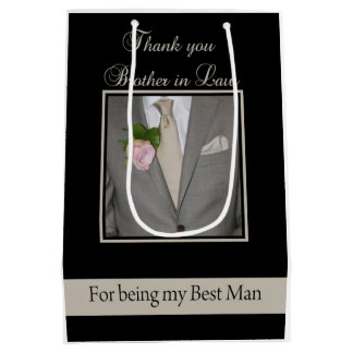 Brother in Law best man thank you Medium Gift Bag
