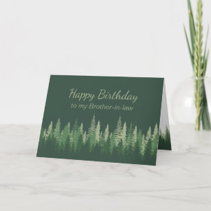 Brother-in-law Birthday Nature Therapy Forest  Card