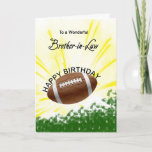 Brother in Law Football Birthday Card<br><div class="desc">Give your football loving brother-in-law a football card with an explosive football theme! A football with the words 'To a wonderful brother-in-law'.</div>