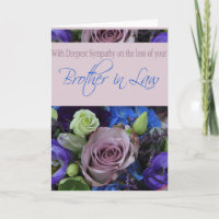 Brother in law loss Sympathy rose card