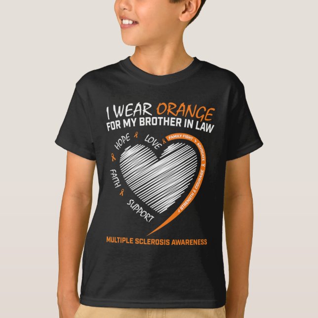 Brother In Law Multiple Sclerosis Apparel Ms Aware T-Shirt (Front)