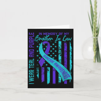 Brother In Law Suicide Awareness Prevention Americ Card