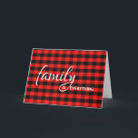 Brother-in-law's Buffalo Plaid Birthday Card<br><div class="desc">Birthday for brother-in-law with red and black buffalo plaid background.
Only the inside message can be changed.</div>