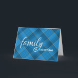 Brother-in-law's Plaid Birthday Card<br><div class="desc">Birthday for brother-in-law with blue and gold plaid background.</div>