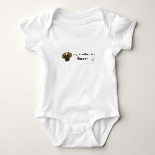 brother is a boxer baby bodysuit