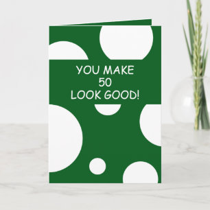 Brother Joke Green Personalised Bro 50th Birthday Card