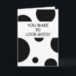 Brother Joke White Personalised Bro 50th Birthday Card<br><div class="desc">Brother Joke White Personalised Bro 50th Birthday, a beautiful design intended for anyone looking for beautiful birthday cards for brother, birthday cards for elder brother or birthday cards for younger brother, this one would be cool. The design features a full colour background with some white circles, it's customisable, you could...</div>