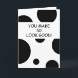 Brother Joke White Personalised Bro 50th Birthday Card<br><div class="desc">Brother Joke White Personalised Bro 50th Birthday, a beautiful design intended for anyone looking for beautiful birthday cards for brother, birthday cards for elder brother or birthday cards for younger brother, this one would be cool. The design features a full colour background with some white circles, it's customisable, you could...</div>