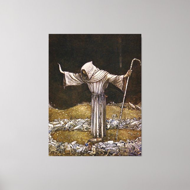 “Brother Martin” Watercolor by John Bauer Canvas Print (Front)